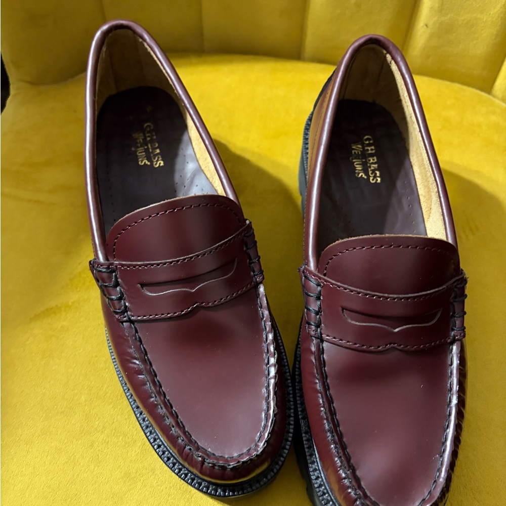 G.H. Bass & Co. Maroon Leather Loafers
